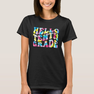 Hallo 10e Tiende Klas Leraar Terug naar school Ret T-shirt