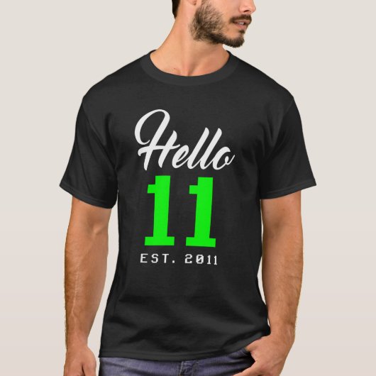 hallo 11 Elf Est 2012 11-jarige tiener T-shirt (Voorkant)