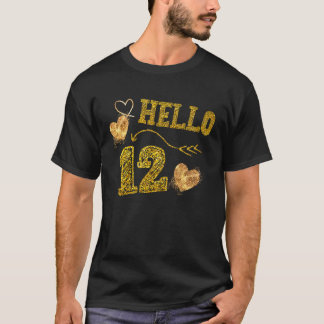 hallo 12-jarige 12-jarige 12e verjaardag Gif T-shirt