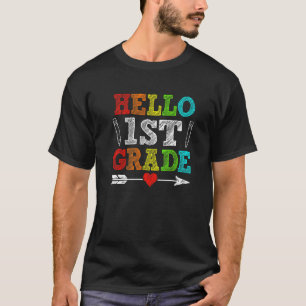 Hallo 1e klas eerste klas student Kinder docenten T-shirt