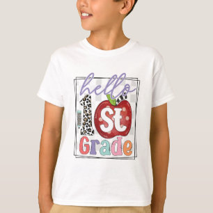 Hallo 1e klas, jongen of meisje t-shirt