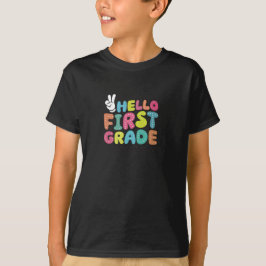 Hallo 1e klas -Kinder- T-shirt