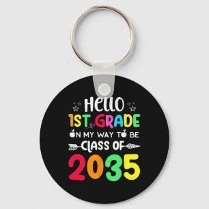 Hallo 1e klas Op Mijn Weg Om Klasse van 2035 Terug Sleutelhanger
