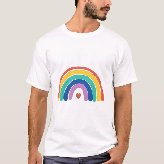 Hallo 1e klas regenboog Schattige terug naar schoo T-shirt (Voorkant)