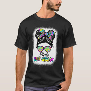 Hallo 1e klas rommelige knot terug naar school str t-shirt