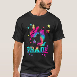 Hallo 1e klas stropdas verf eerste dag van de scho t-shirt