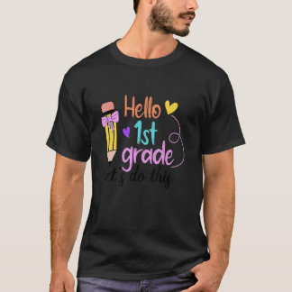 Hallo 1e leerjaar Laten we dit doen Welkom terug o T-shirt