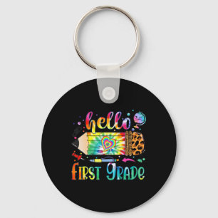 Hallo 1st Grade Leopard Pencil Tie Dye Fun Terug n Sleutelhanger