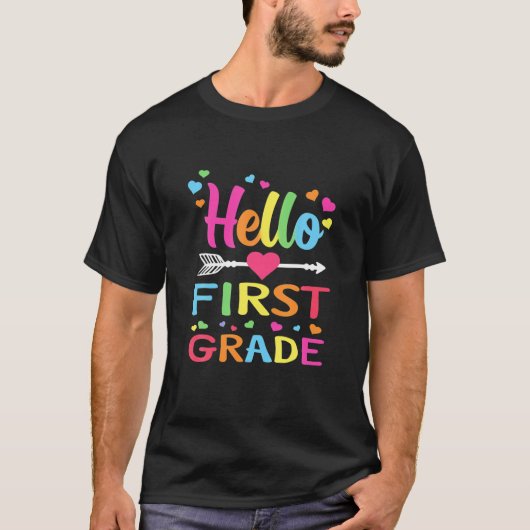 hallo 1ste graad terug naar de eerste klas van de  t-shirt (Voorkant)