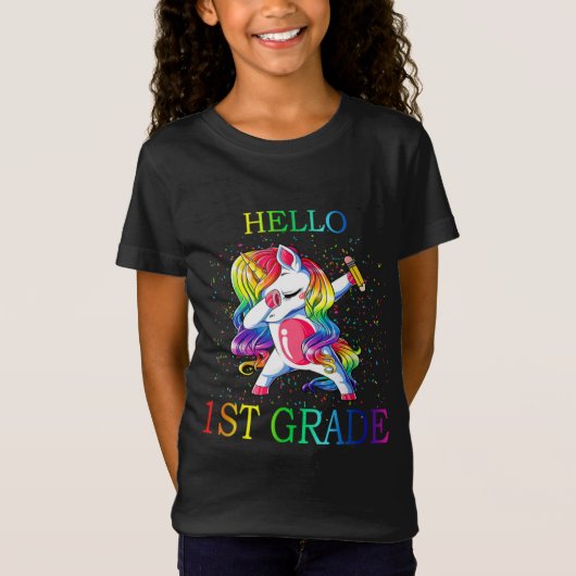 hallo 1ste graad Unicorn T-shirt (Voorkant)