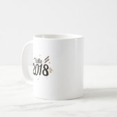 hallo 2018 Nieuwe jaren Koffiemok (Voorkant links)