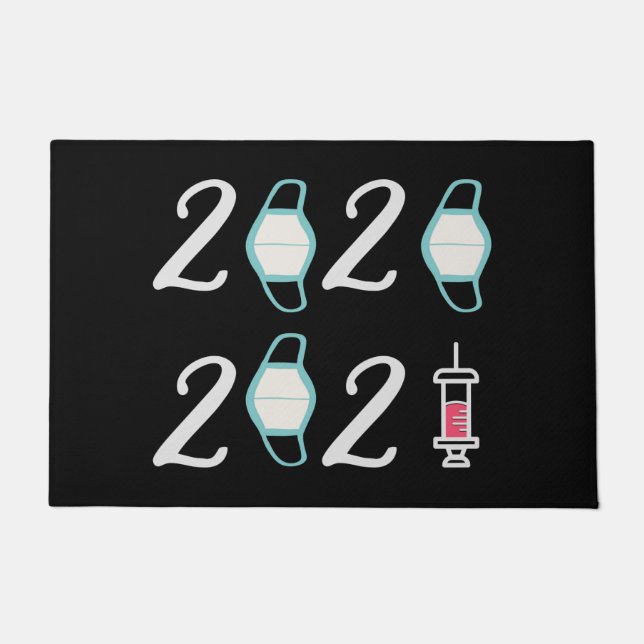 hallo 2021 Afscheid 2020 - Het is eindelijk voorbi Deurmat (Voorkant)