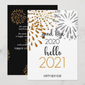 hallo 2021 | Bedrijfs Nieuw Jaar feestelijk Feestdagenkaart (Voorkant / Achterkant)