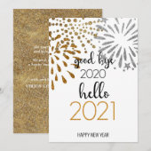 hallo 2021 | Bedrijfs Nieuw Jaar feestelijk Feestdagenkaart (Voorkant / Achterkant)