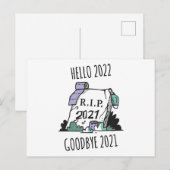 hallo 2022 Afscheid 2021 Rest in Vrede 2022 Briefkaart (Voorkant / Achterkant)