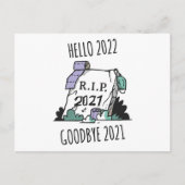 hallo 2022 Afscheid 2021 Rest in Vrede 2022 Briefkaart (Voorkant)