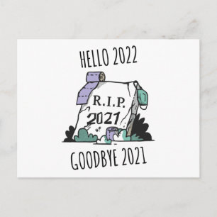 hallo 2022 Afscheid 2021 Rest in Vrede 2022 Briefkaart