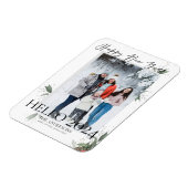 hallo 2022 Elegant Floral Script Happy Nieuwjaar Magneet (Linkerzijde)