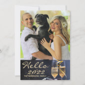 Hallo 2022 Familie Foto Feestdagenkaart (Voorkant)