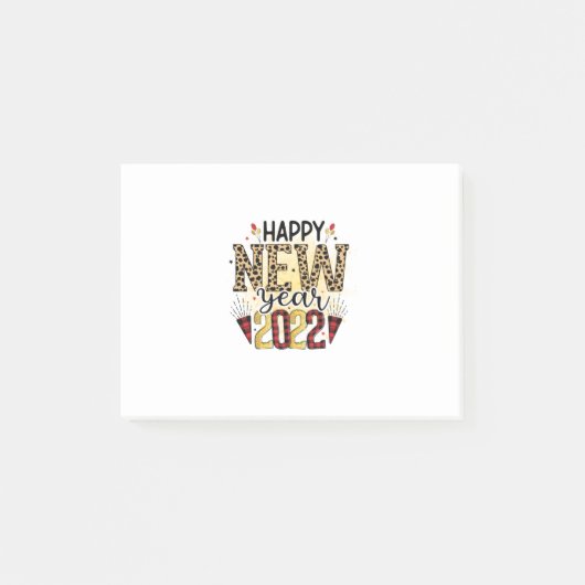 hallo 2022 Gelukkig nieuwjaar 2022 Post-it® Notes (Voorkant)