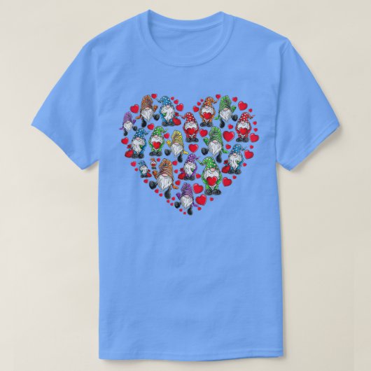 hallo 2022 Gnomen Heart-kerstValentijnsdag T-shirt (Design voorkant)