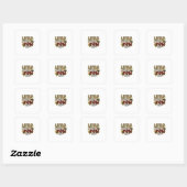 hallo 2022 Miss New Year Vierkante Sticker (Vel)