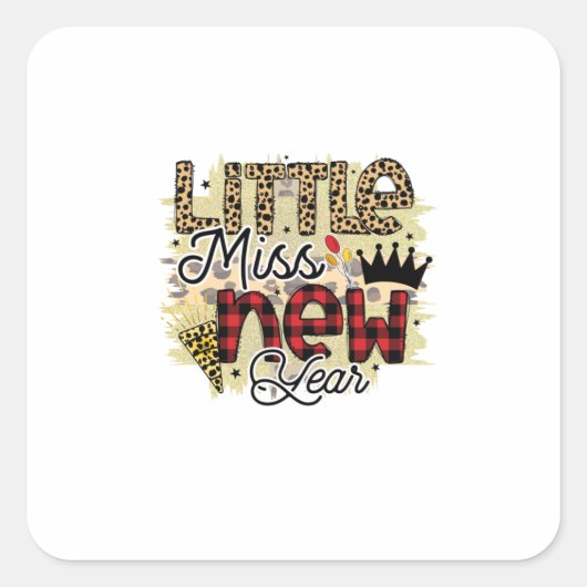 hallo 2022 Miss New Year Vierkante Sticker (Voorkant)