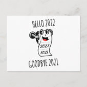 hallo 2022 Vaarwel 2021 toiletpapier Briefkaart (Voorkant)