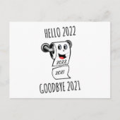 hallo 2022 Vaarwel 2021 toiletpapier Briefkaart (Voorkant)