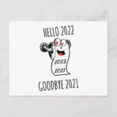 hallo 2022 Vaarwel 2021 toiletpapier Briefkaart (Voorkant)