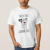 hallo 2022 Vaarwel 2021 toiletpapier T-shirt (Voorkant)