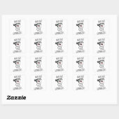 hallo 2022 Vaarwel 2021 toiletpapier Vierkante Sticker (Vel)