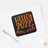 hallo 2022 vierkante sticker (Envelop)