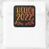 hallo 2022 vierkante sticker (Tas)