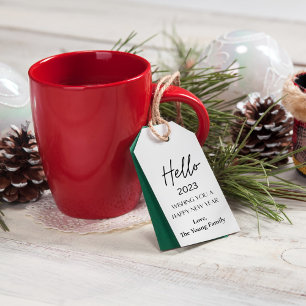 hallo 2023 Gift Label, Modern Happy Nieuwjaar 2023 Cadeaulabel