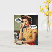 Hallo, 2024: Got News for You Retro Nieuwjaar Kaart (Gele Bloem)