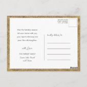 Hallo 2024 Gouden Glitter Nieuwjaar Feestelijk Vuu Briefkaart (Achterkant)