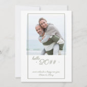 Hallo 2024 Minimalistische Offset ingelijste foto  Feestdagenkaart (Voorkant)