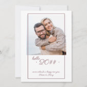 Hallo 2024 Minimalistische Offset ingelijste foto  Feestdagenkaart (Voorkant)