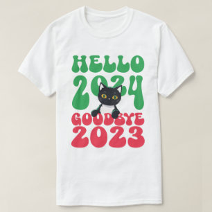Hallo 2024 Vaarwel 2023 T-shirt