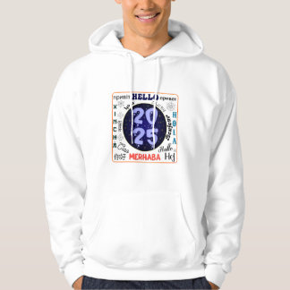 Hallo 2025 Gelukkig Nieuwjaar Hoodie