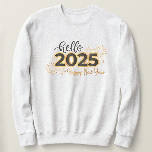 Hallo 2025 Gelukkig Nieuwjaar Trui (Design voorkant)