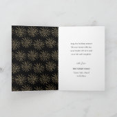 Hallo 2025 Gold Glitter Feestelijk Vuurwerk Nieuwj Feestdagen Kaart (Binnen)