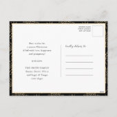 Hallo 2025 Gold Glitter Feestelijk Vuurwerk Nieuwj Feestdagenkaart (Achterkant)