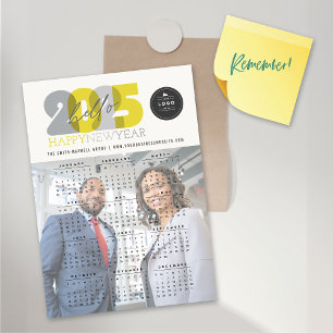 Hallo 2025 Kalender Nieuwjaar Magnetische Fotokaar