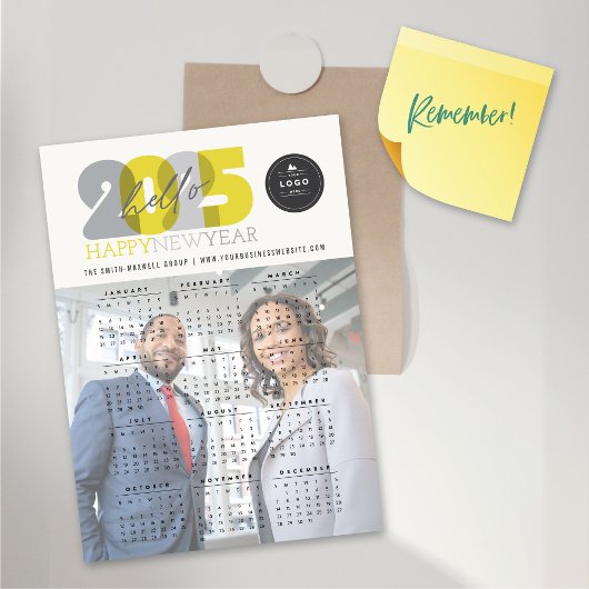 Hallo 2025 Kalender Nieuwjaar Magnetische Fotokaar