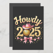 Hallo 2025 Oud en Nieuw Cowboy Westers  Kaart (Voorkant / Achterkant)