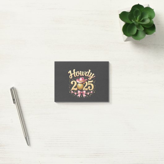 Hallo 2025 Oud en Nieuw Cowboy Westers Post-it® Notes (Kantoor)