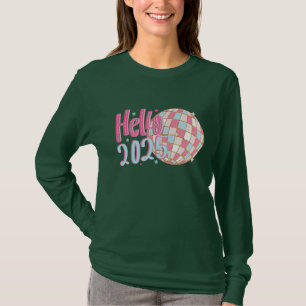 Hallo 2025 PNG, Retro Nieuwjaar 2025 PNG, Nieuwjaa T-shirt