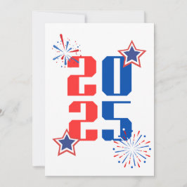 HALLO 2025 Rood en blauw Kerstkaart